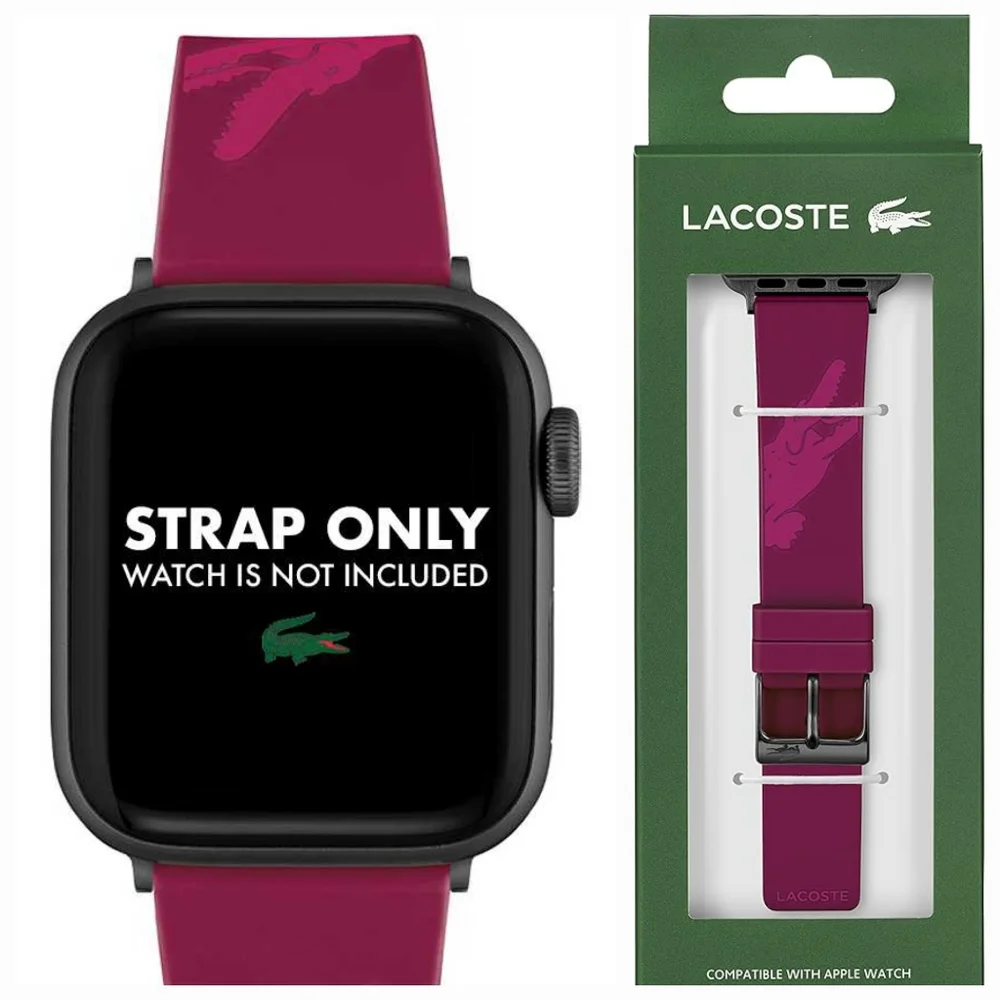 Lacoste Apple Watch Strap (38/40mm) Crocodile Print Silicone